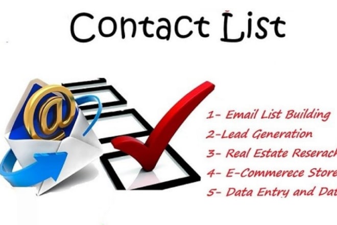 I will do lead generation, email list building, market research