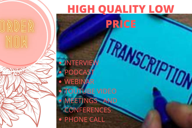 I will do legends services transcription for you