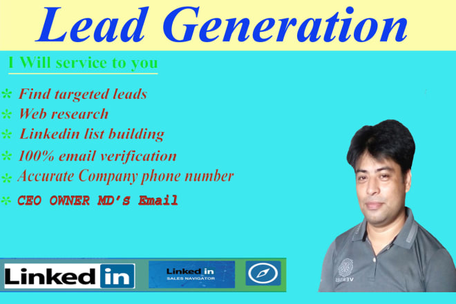 I will do linkedin research for lead generation service