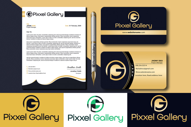 I will do luxury business card, stationery and logo design