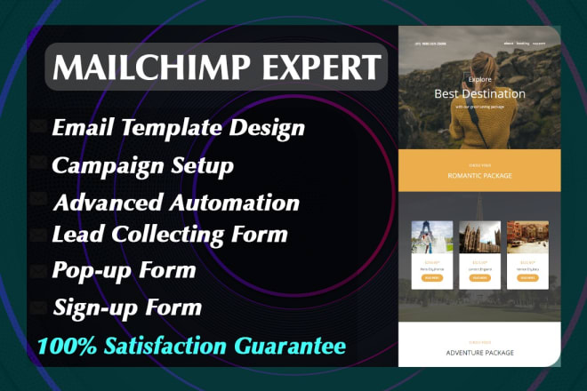 I will do mailchimp email template, popup form, signup form, contact form in 24 hours