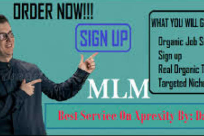 I will do mlm promotion network marketing to grow traffic, leads, signup