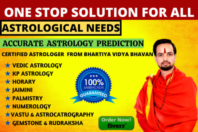 I will do most reliable vedic astrology reading and future forecast of your birth chart