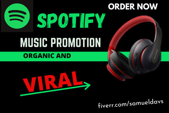 I will do organic and viral spotify music promotion