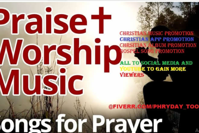 I will do organic gospel music promotion to millions of music lovers