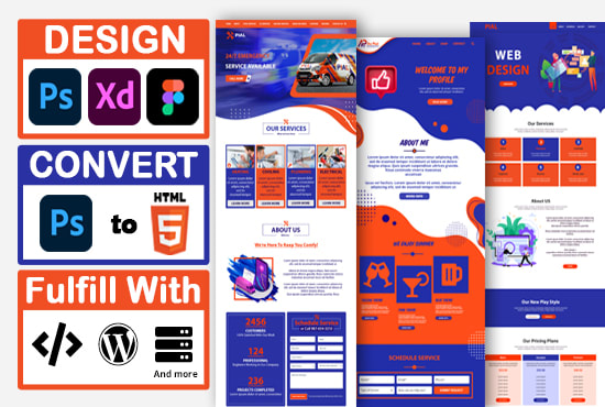 I will do photoshop website design or convert PSD to HTML