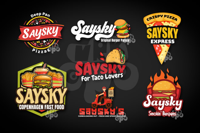 I will do pizza burger food bakery bar carecter beer alcohol logo