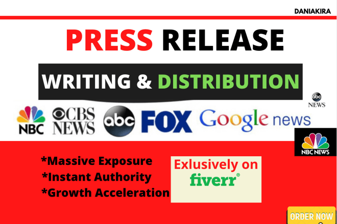 I will do press release writing and press release distribution