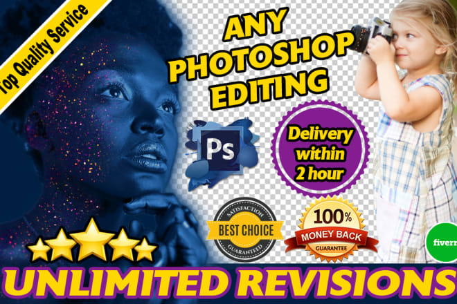 I will do pro skilled photoshop editing, retouching in 2 hours