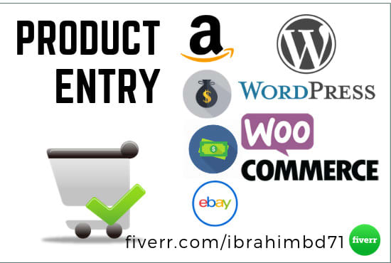 I will do product entry on wordpress woo commerce and others