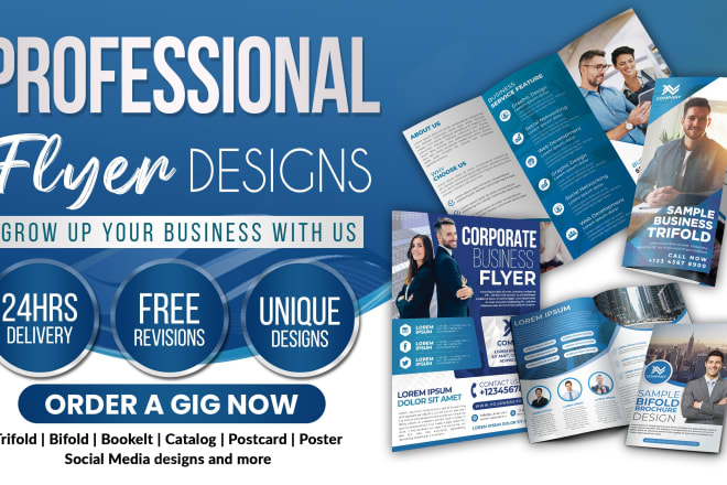 I will do professional flyer design and brochure design