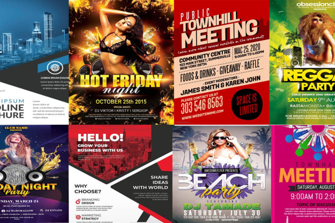 I will do professional flyer design, banners and poster within 7hrs