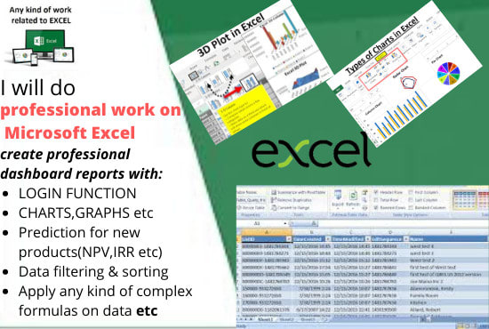 I will do professional work on microsoft excel