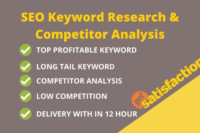 I will do profitable SEO keyword research and competitor analysis