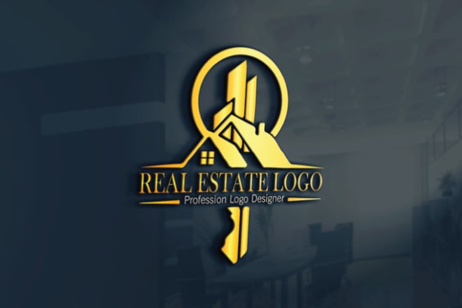I will do real estate key logo design