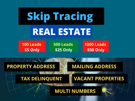 I will do real estate skip tracing services by tloxp skiptrace llc in bulk