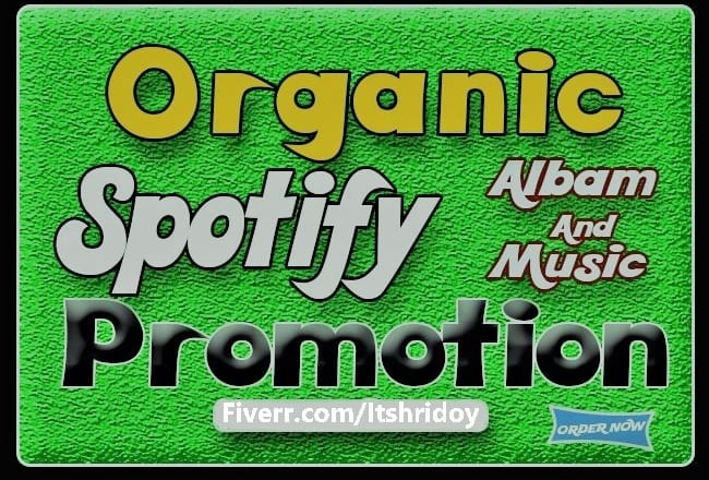 I will do real organic spotify music promotion