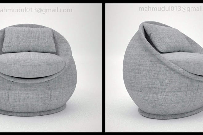 I will do realistic 3d model and rendering of furniture or product