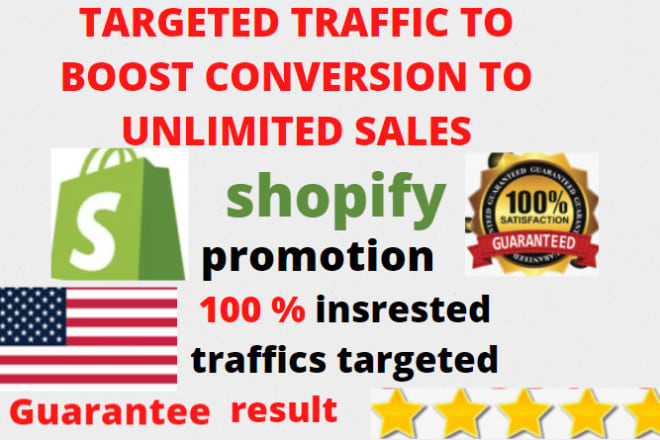 I will do shopify sales marketing to targeted online shoppers boost shopify traffic