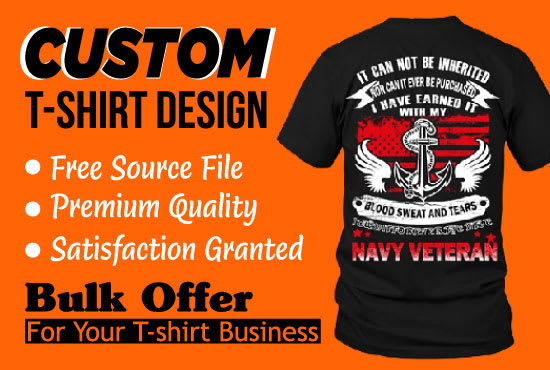I will do t shirt design graphic t shirt design typography bulk t shirt design