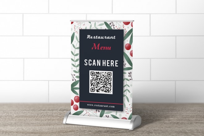 I will do table stand menu with qr code