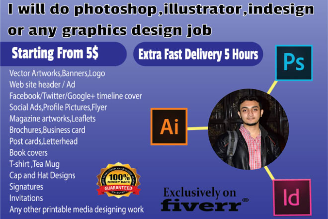 I will do top rated graphic design for you