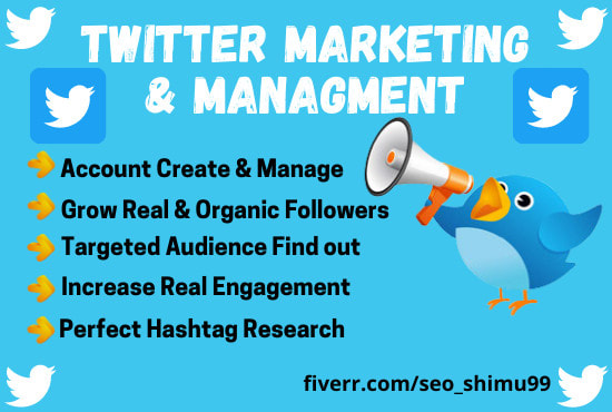 I will do twitter marketing and management organically grow your followers