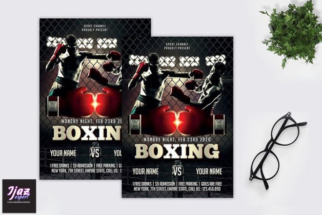 I will do unique boxing football flyer and any sports flyer