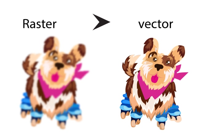 I will do vector tracing redraw convert raster to vector