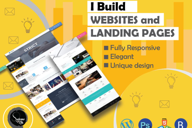 I will do web design and build a website or landing page