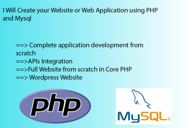 I will do web programming with php mysql and api website for you