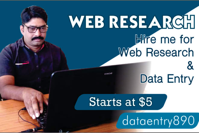 I will do web research, data mining, mailing list
