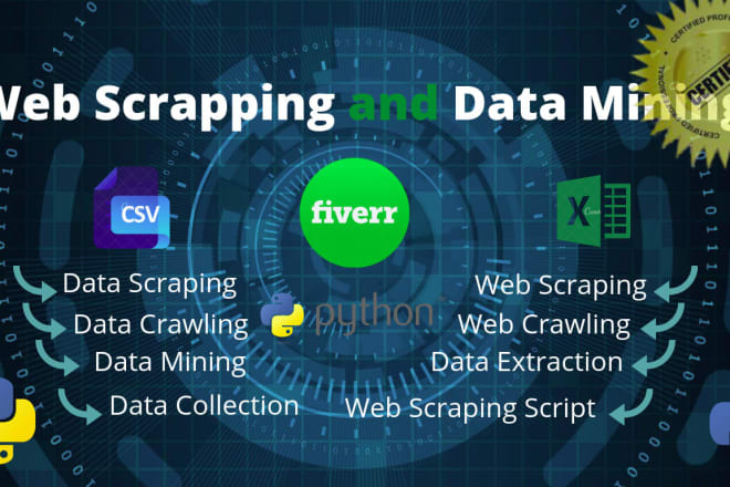 I will do web scraping, data mining, web crawler with python