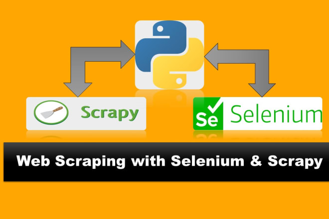 I will do web scraping with selenium and scrapy