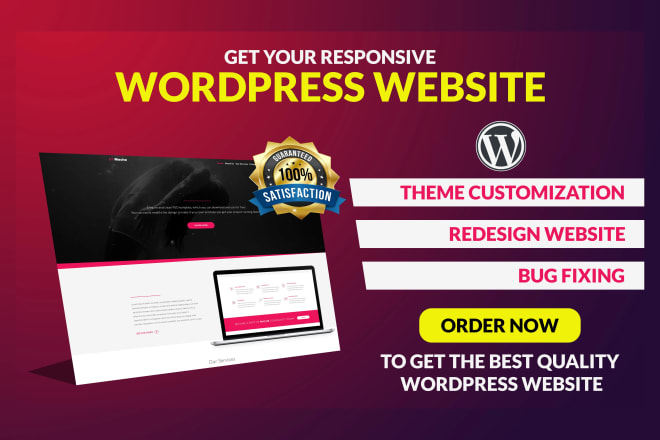 I will do wordpress website design