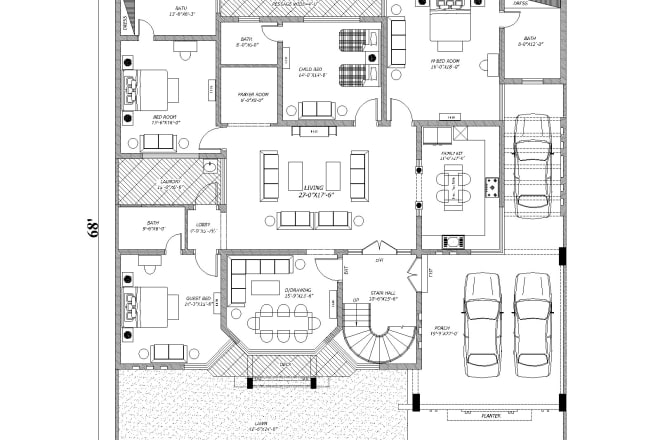 I will do your home design on autocad