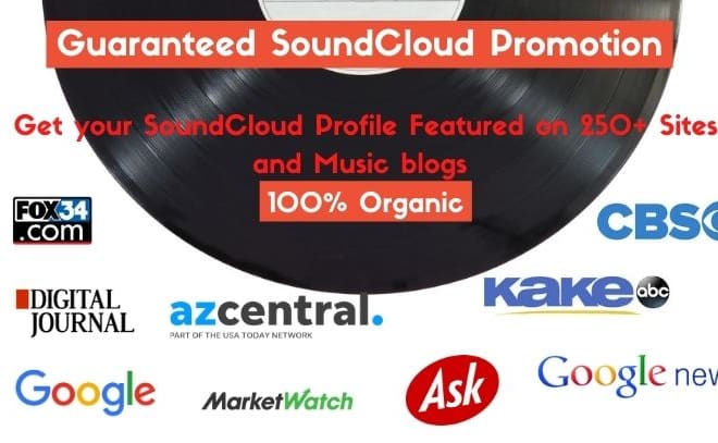 I will do your soundcloud promotion and will be your PR manager