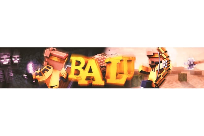 I will do your youtube, twitter minecraft banner with a free thumb and profile picture