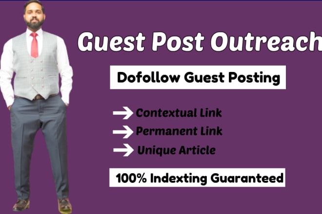 I will dofollow blogger outreach guest post outreach