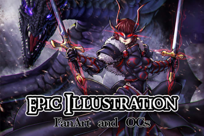 I will draw a epic illustration about your oc or fanart