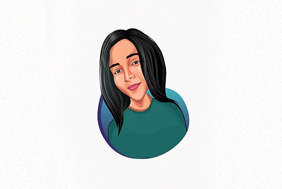 I will draw a headshot avatar illustration portrait from your photo