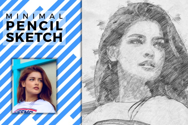 I will draw a minimal pencil sketch of you