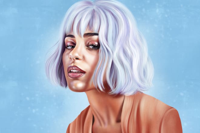 I will draw a realistic digital portrait from your photo