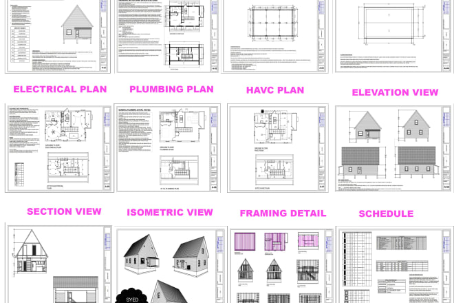 I will draw architectural house plan in autocad for city permits