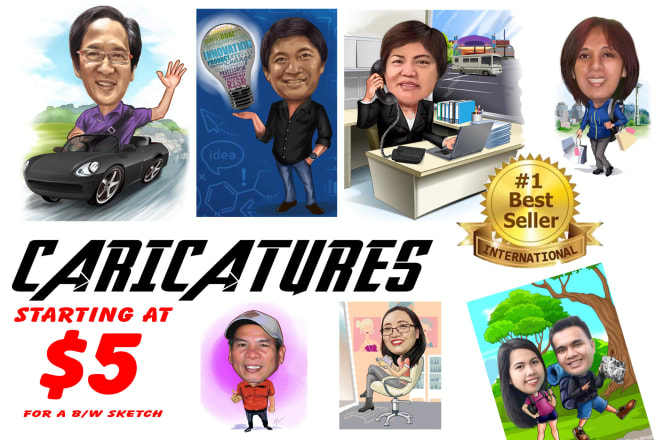 I will draw caricatures from your photo