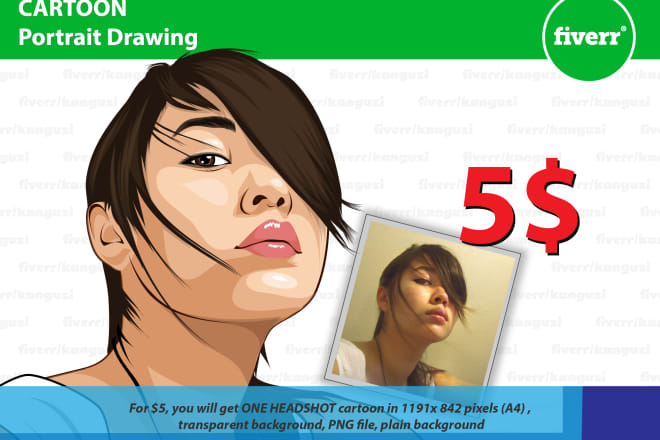 I will draw cartoon portrait from your photo