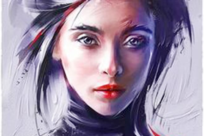 I will draw digital oil painting portraits illustration