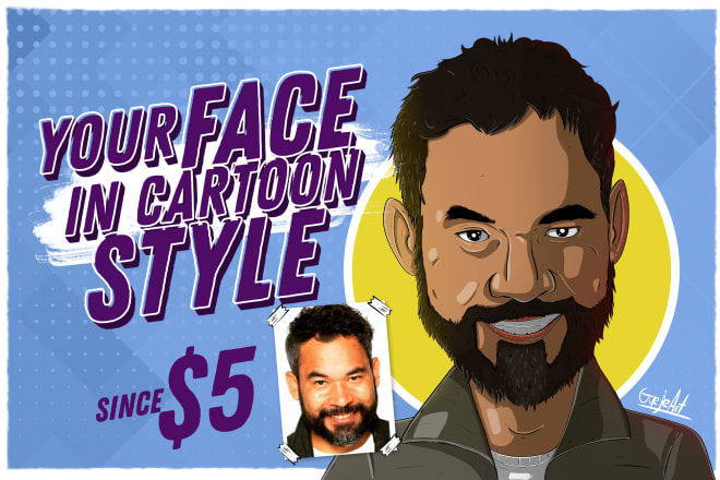 I will draw faces or family portraits as a cartoon caricature expert