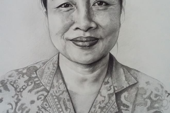 I will draw realistic pencil portrait from photo