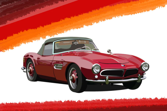 I will draw vector cartoon your classic car, retro car, vintage car or any vehicle